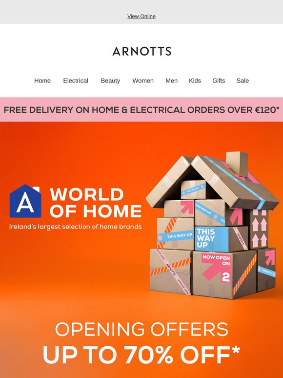 Take up to 70% off*: World Of Home