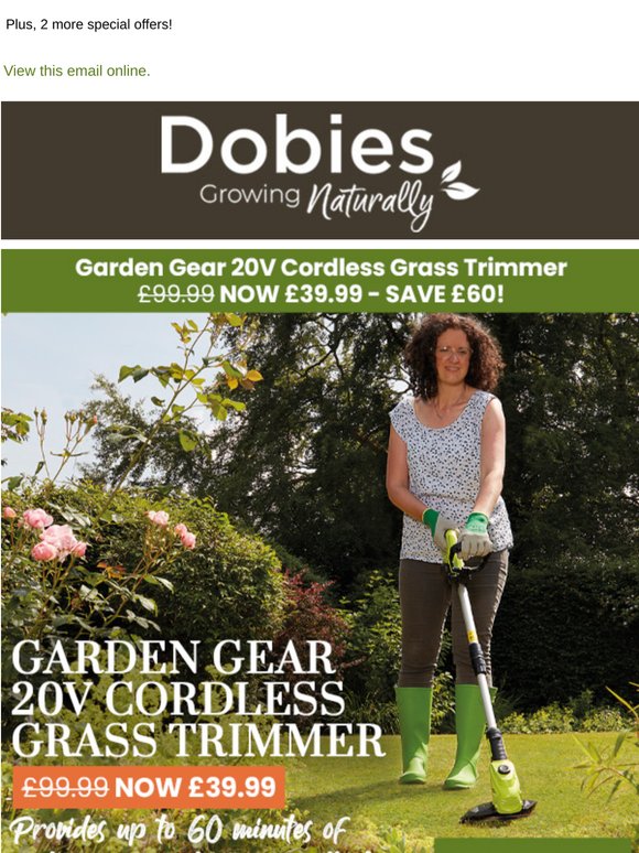 20V Cordless Grass Trimmer NOW £39.99 (was £99.99)