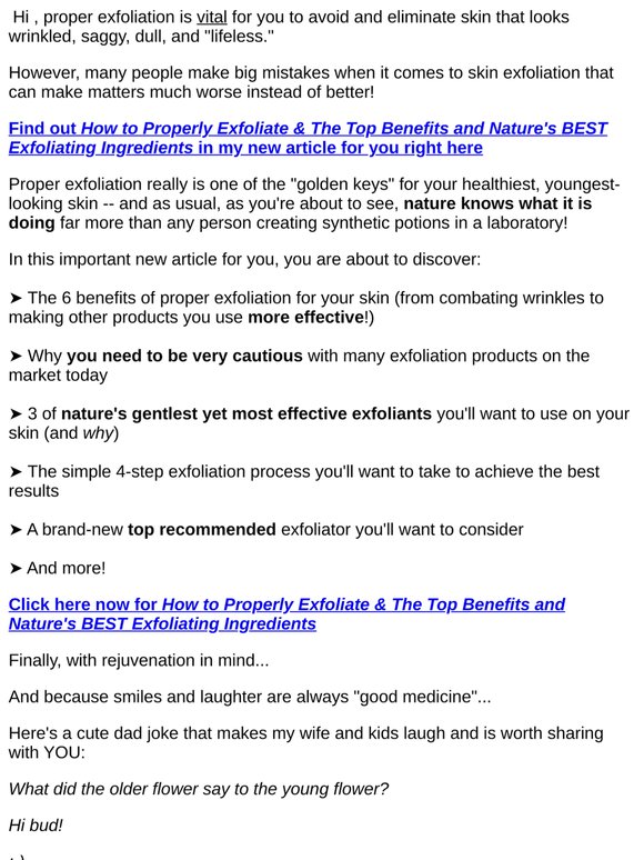 How to Exfoliate Your Skin Properly & What You Must Avoid,  (my concise new article for you) ==>