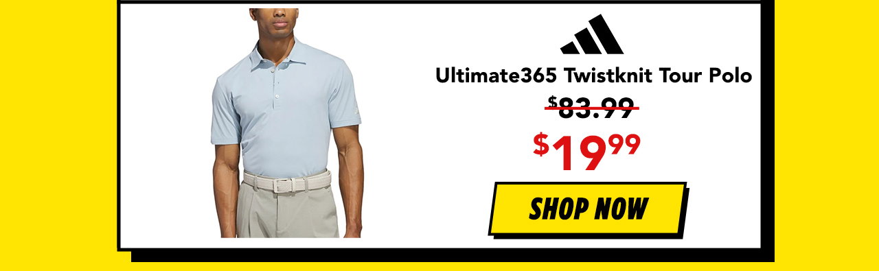 adidas Ultimate365 Twistknit Tour Golf Polo Shirt - ON SALE