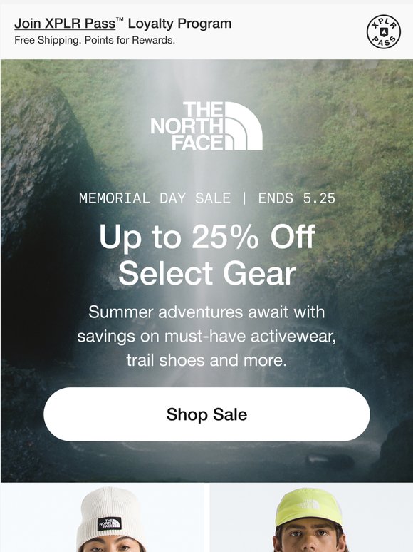 Get 25% off select gear for Memorial Day.