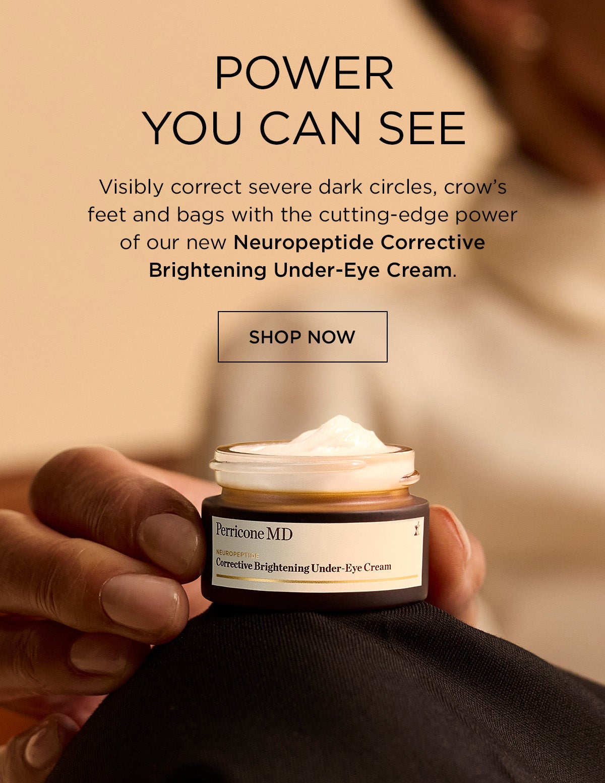 close up of neuropeptide eye cream