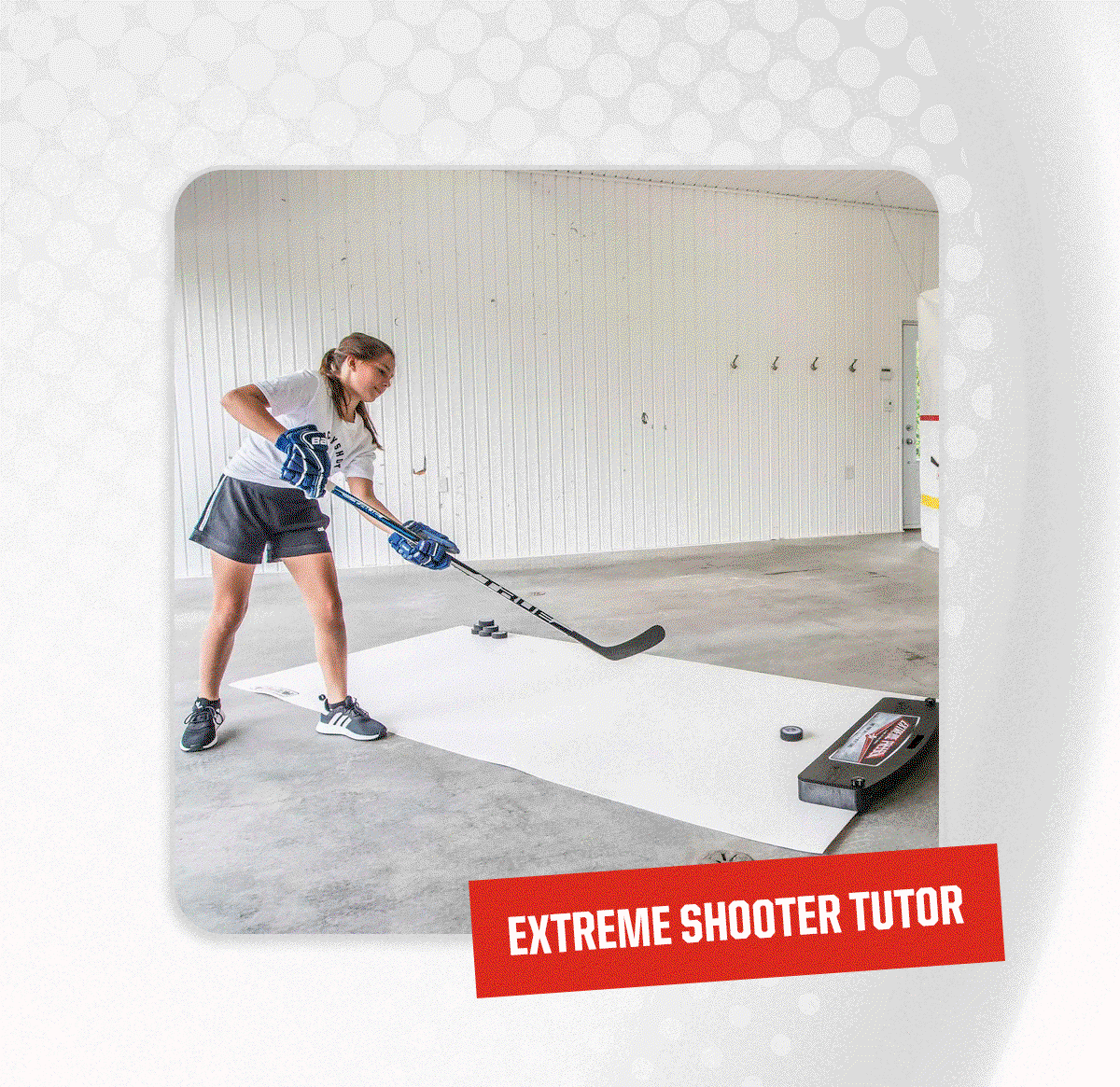 Image 1: Extreme Shooter tutor. Image 2: Extreme passing kit. Image 3: Slide Board Pro.  Image 4: Extreme passer.