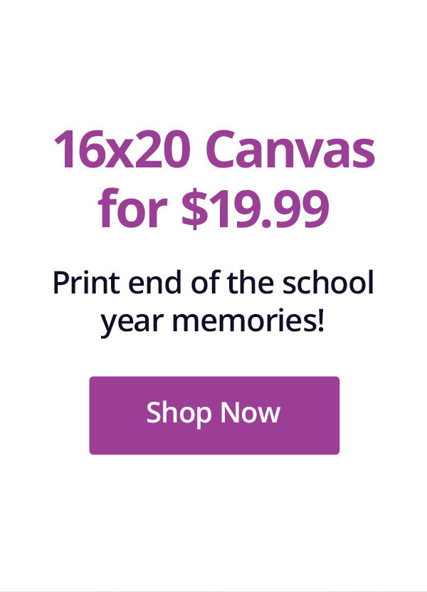16x20 Canvas for $19.99