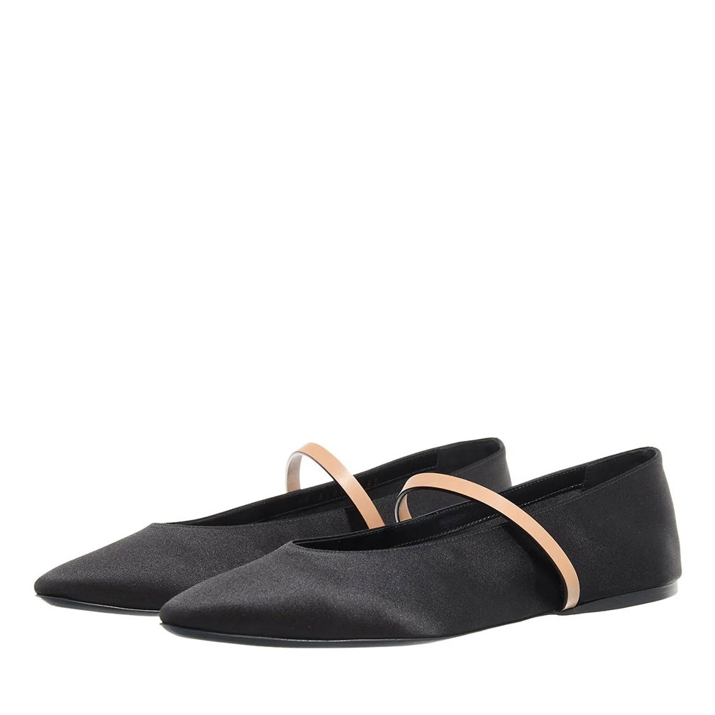  Saint Laurent Ballerinas Mami Ballet Flat Nero Gold Brown