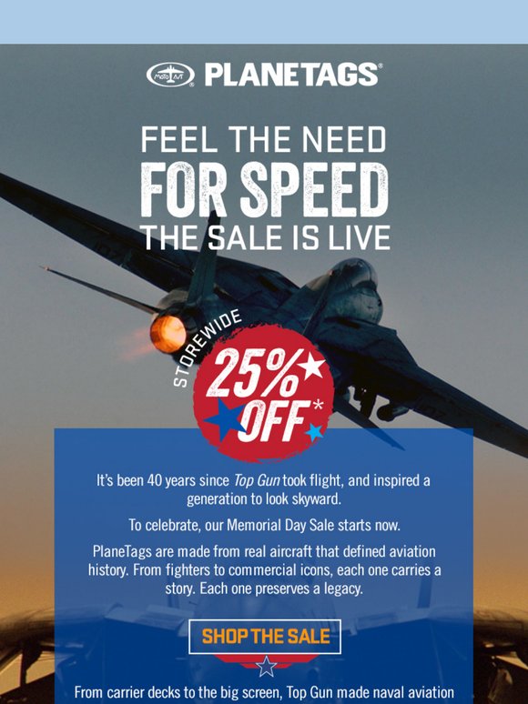 40 Years of Top Gun ✈️ Sale Starts Now