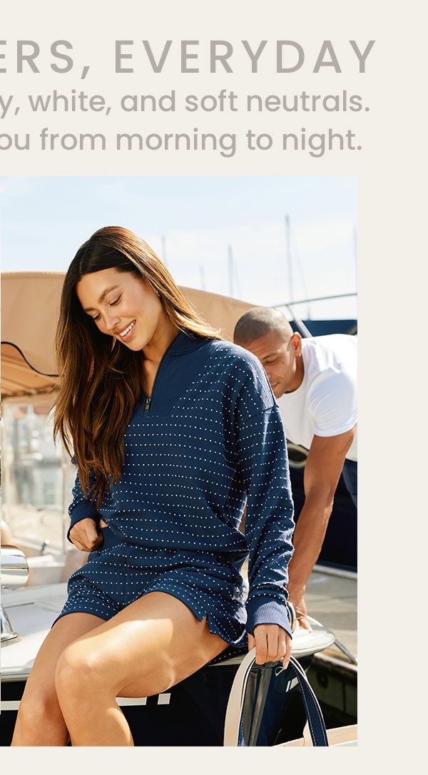 Kindra Dot Embroidered Terry Pullover