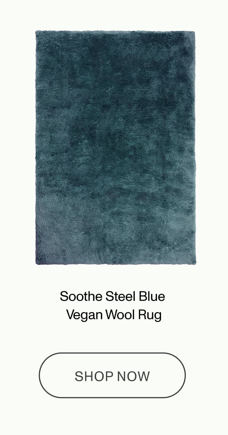 Soothe Steel Blue  Vegan Wool Rug