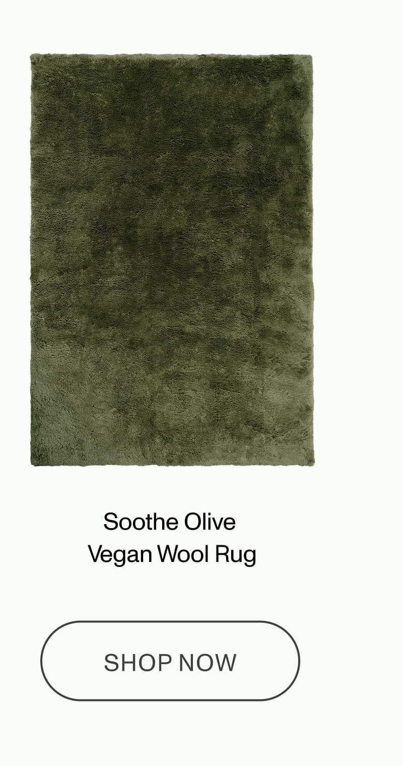 Soothe Olive  Vegan Wool Rug