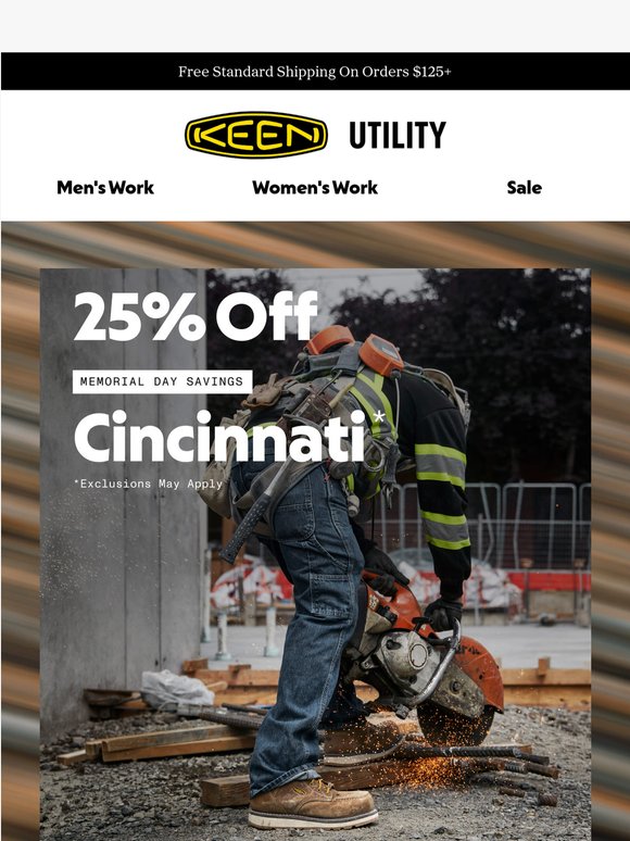 25% Off Cincinnati Work Boots