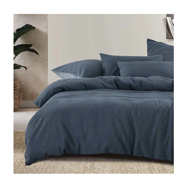 Bambury Tide Jacquard Quilt Cover Set Denim