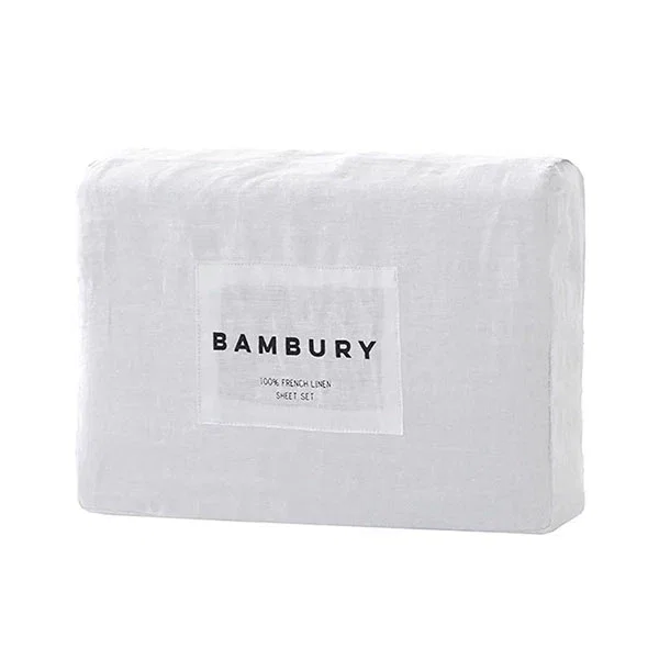 Bambury Linen Sheet Set White
