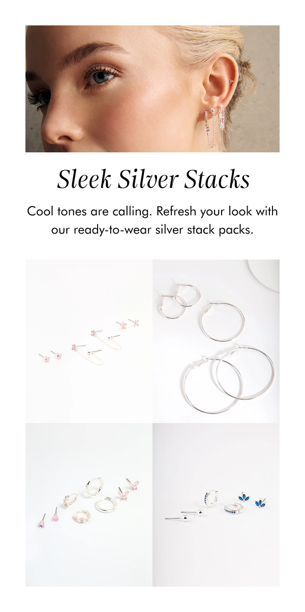 Sleek Silver Stacks