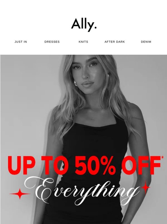 ⚡ Everything = HALF PRICE!