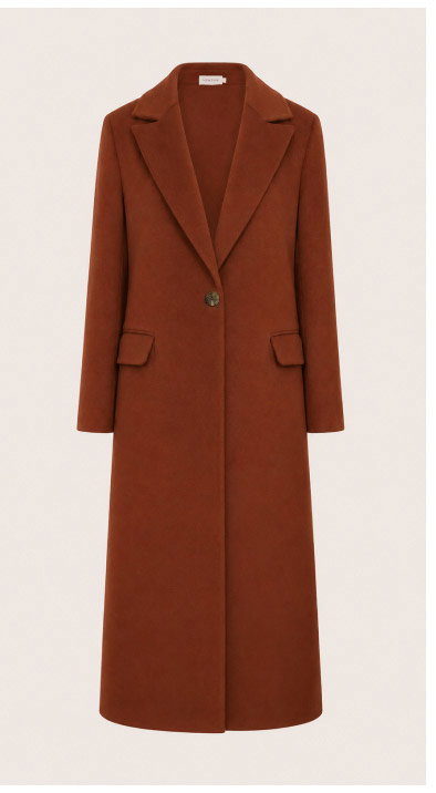 Soft Touch Tailored Coat in Chocolate