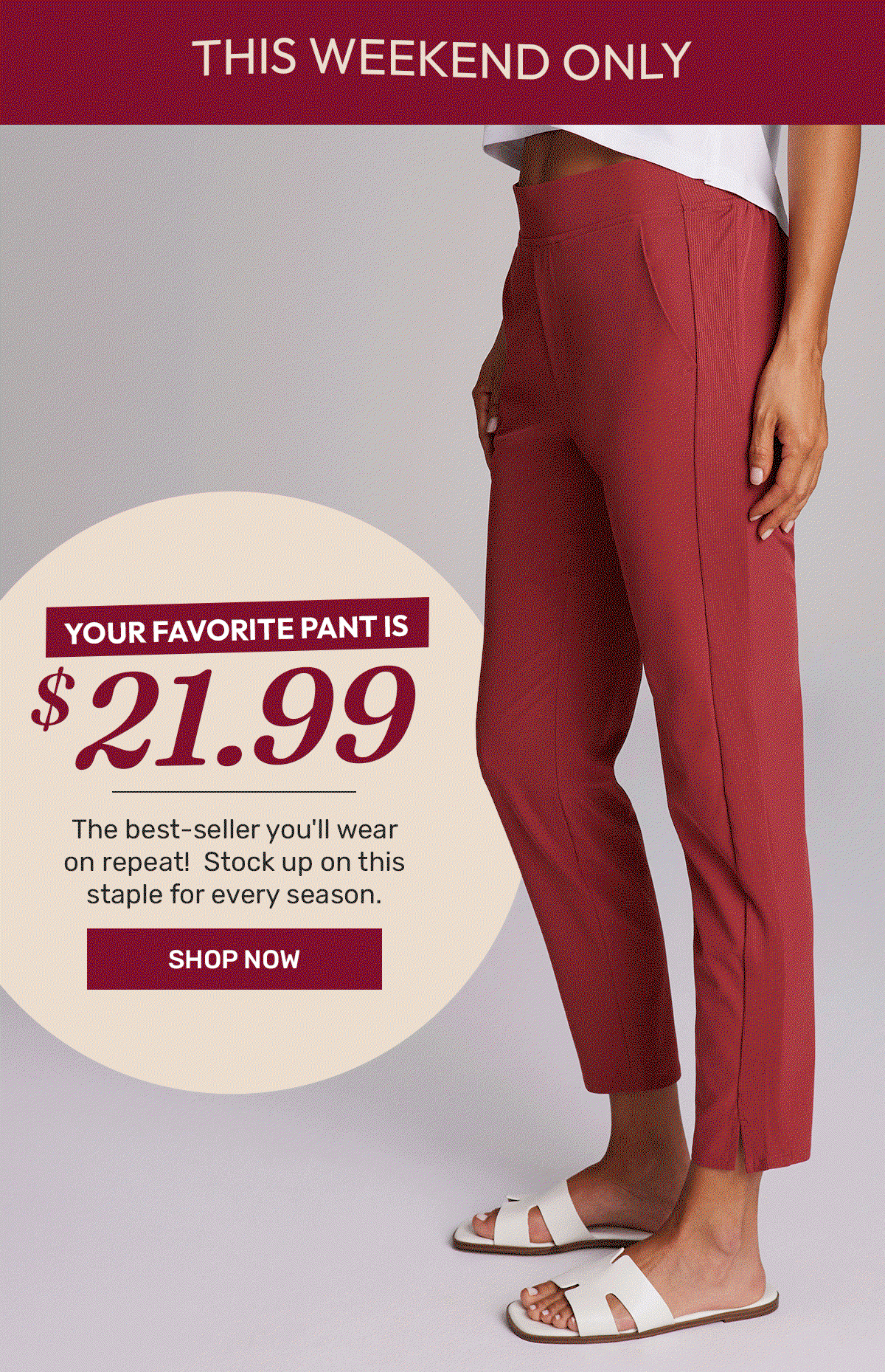 Shop the Everyday Ribbed Ankle Pant