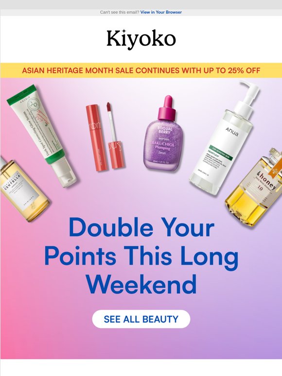 Double points this Victoria Day long weekend 🇨🇦