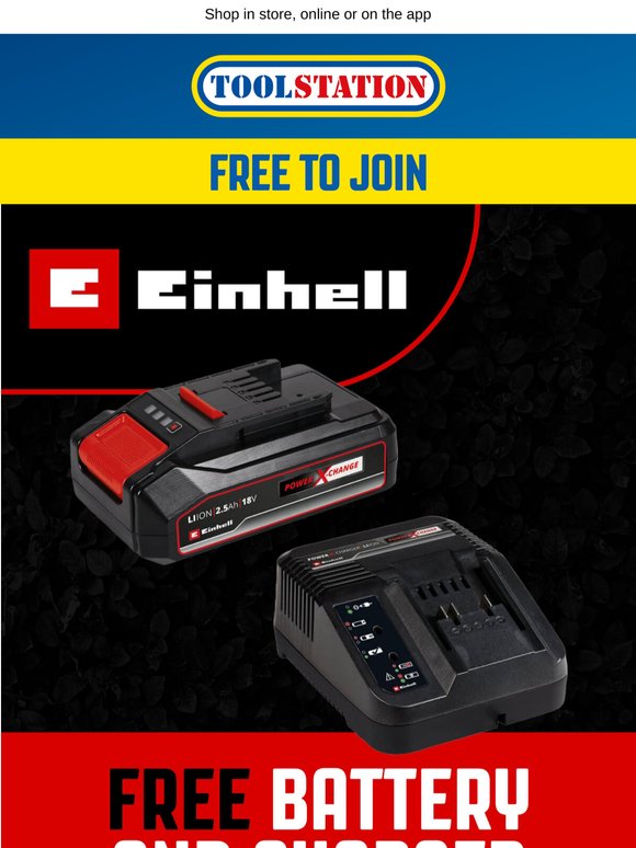 Einhell: Free Battery & Charger