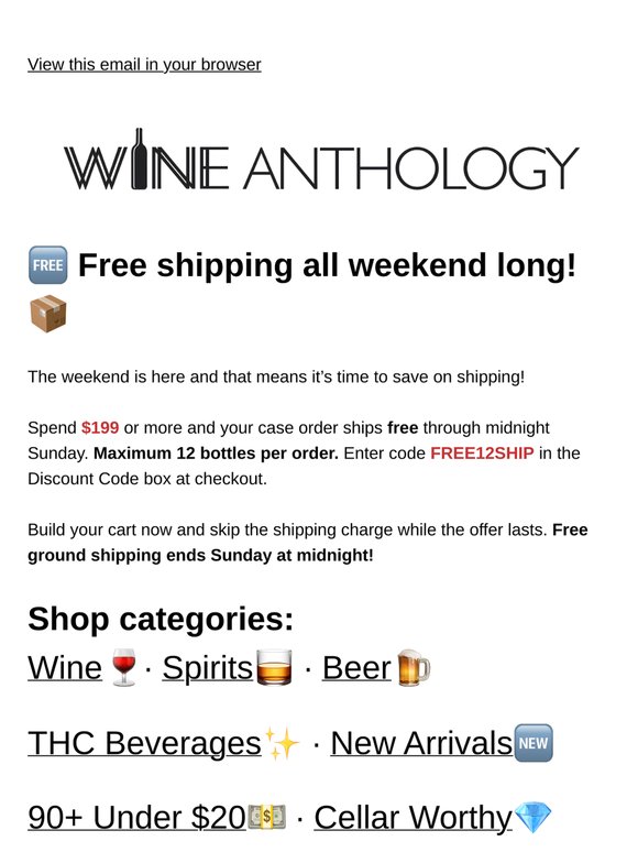 Free shipping all weekend long 😎