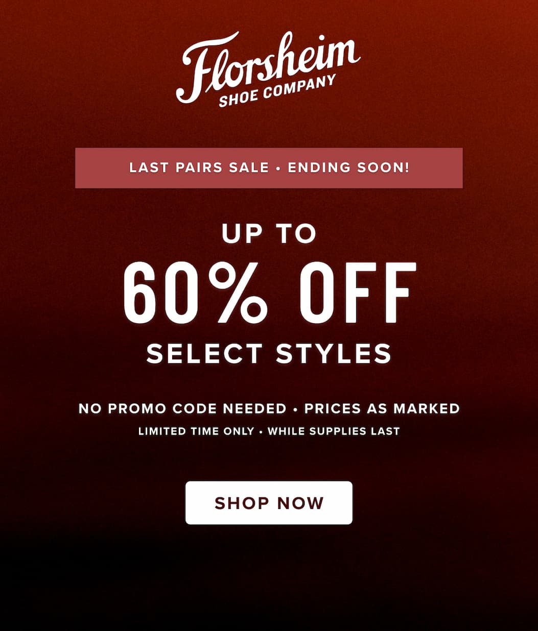 Up to 60% off select styles. No promo code needed. Prices as marked. Display images to learn more.