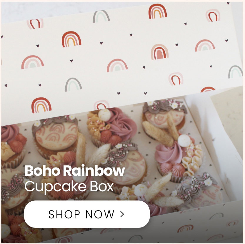 Boho Rainbow Cupcake Box | Shop now