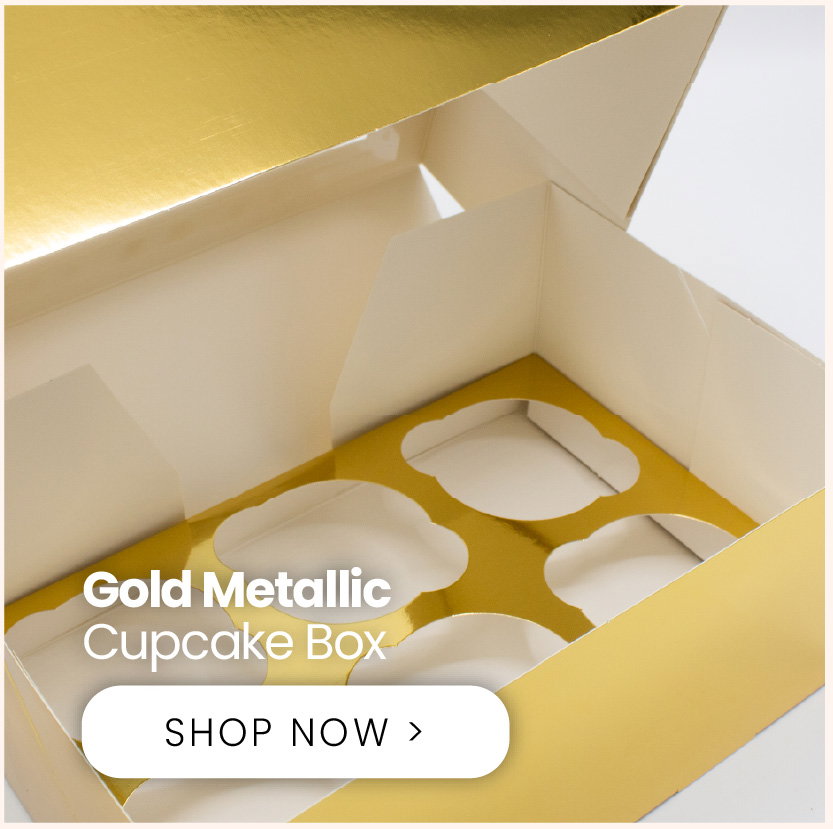 Gold Metallic Cupcake Box | Shop now