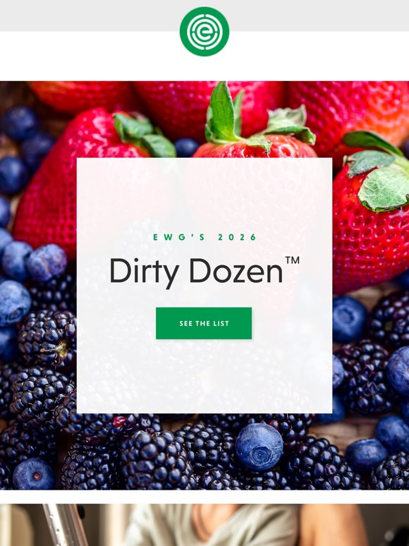 Spinach and strawberries on the Dirty Dozen™