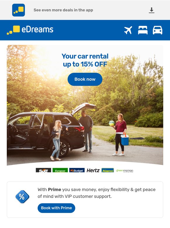 📢 Save up to 15% OFF Car Rental!