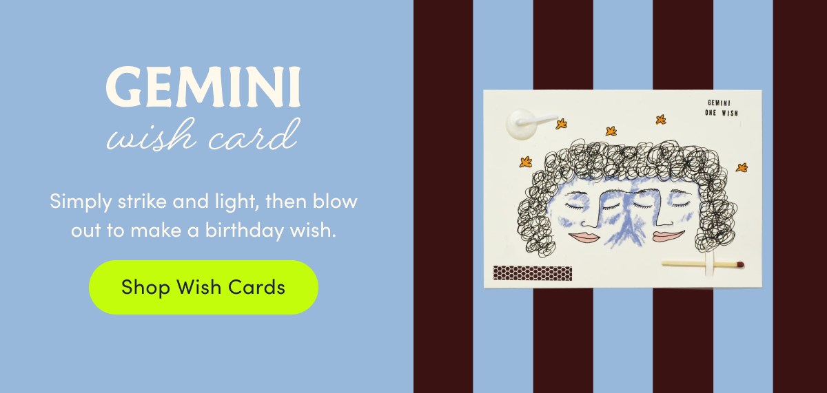 Gemini Birthday Wish Card