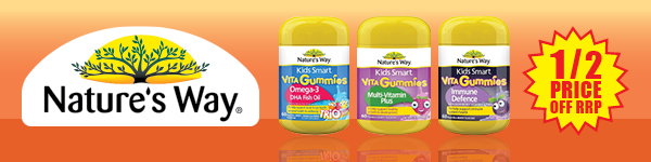 ½ price off RRP Nature's Way Kids Smart Vita Gummies range