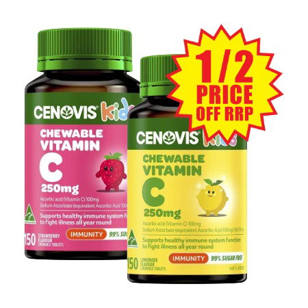 ½ price off RRP Cenovis Kids Chewable Vitamin C range