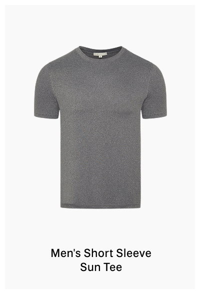 Onia Spring 2026 Men's Short Sleeve Sun Tee in  Dark Heather Grey