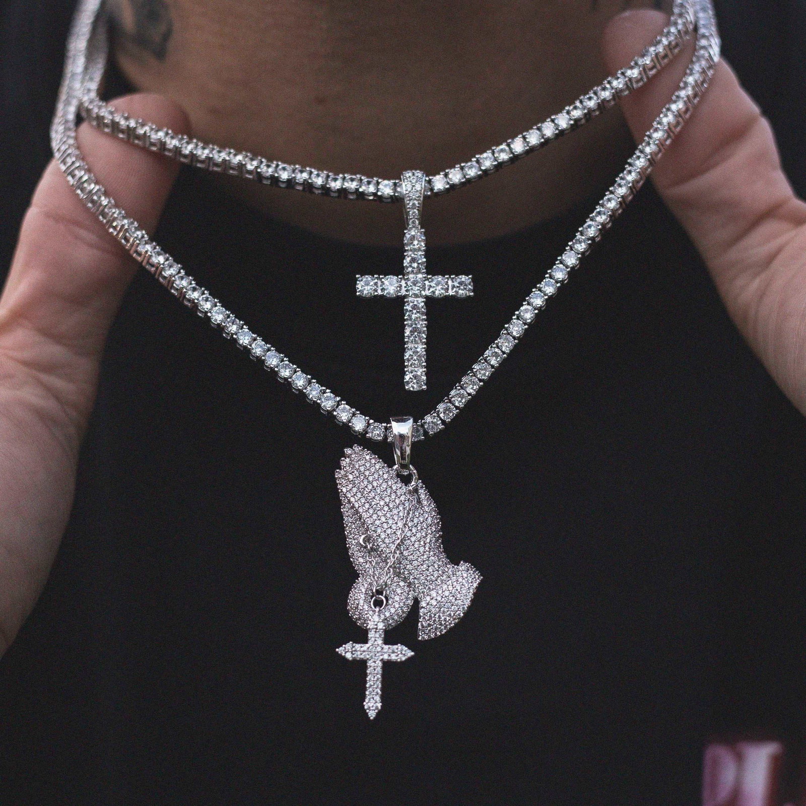Image of Choose 2 Chains + 2 Pendants - White Gold