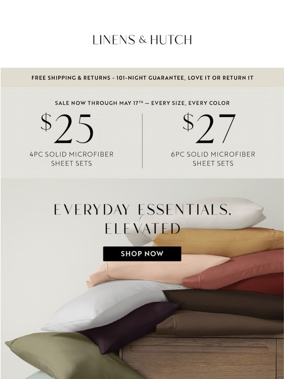 🛏️ Upgrade Your Bed for Less — $25 Sheet Sets All Sizes & Colors