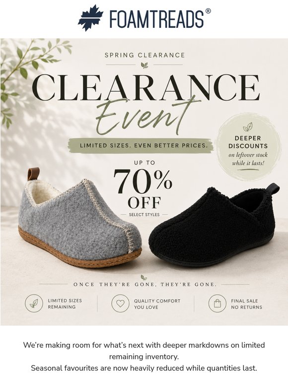 SPRING CLEARANCE EVENT