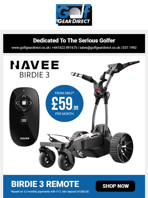🆕 | NAVEE Golf Birdie 3 Remote Control Trolley