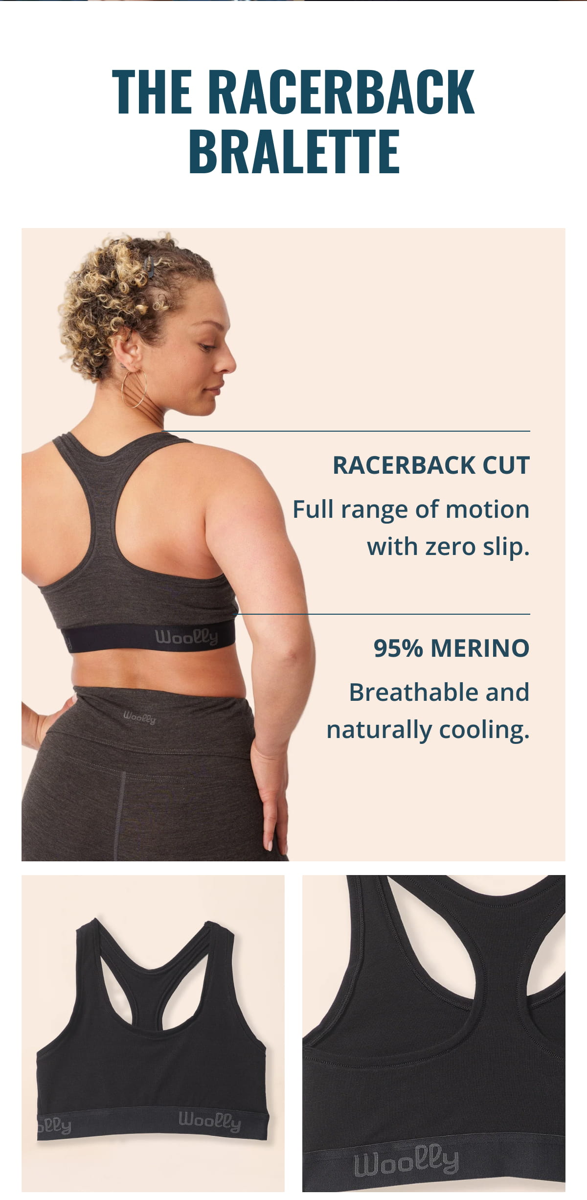 The Racerback Bralette | Racerback Cut | 95% Merino