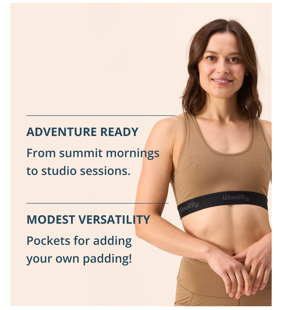 Adventure Ready - From summit mornings to studio sessions. | MODEST VERSATILITY - Pockets for adding your own padding!