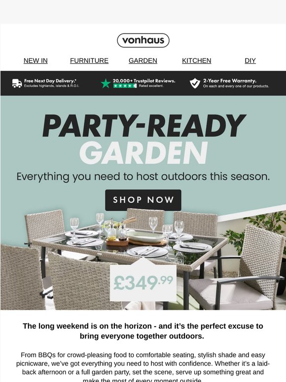 🌞 Get your outdoor space bank holiday‑ready 🎉