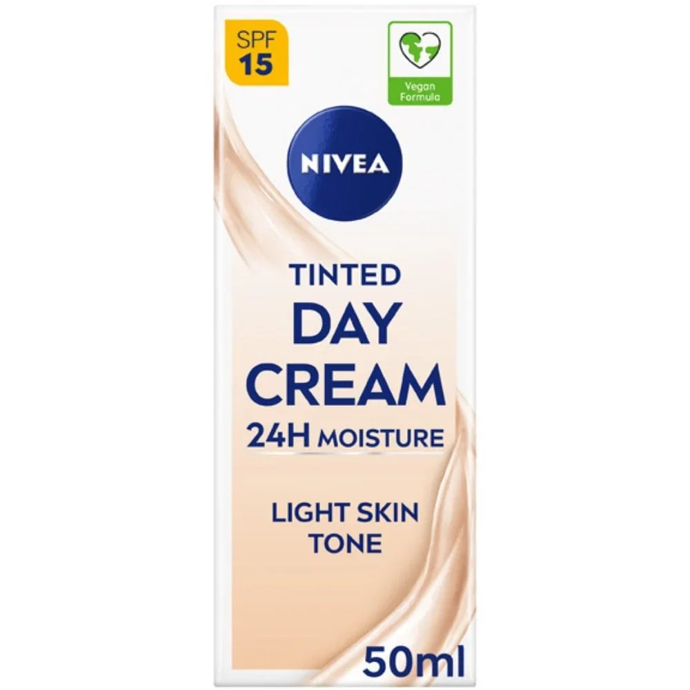 Image of Nivea 24H Tinted Day Cream Light Skin Tones SPF15 50ml
