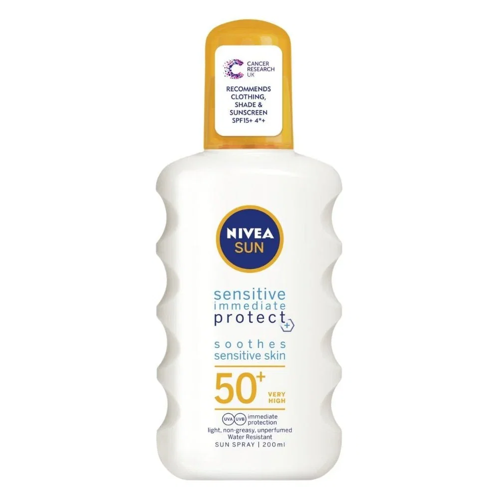 Image of Nivea Sun Sensitive Immediate Protect Spray SPF50+ 200ml