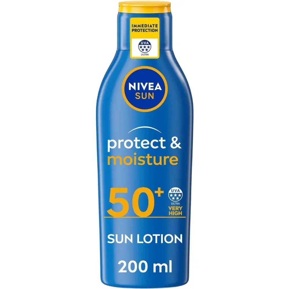Image of Nivea Sun Protect & Moisture Sun Cream Lotion SPF50+ 200ml