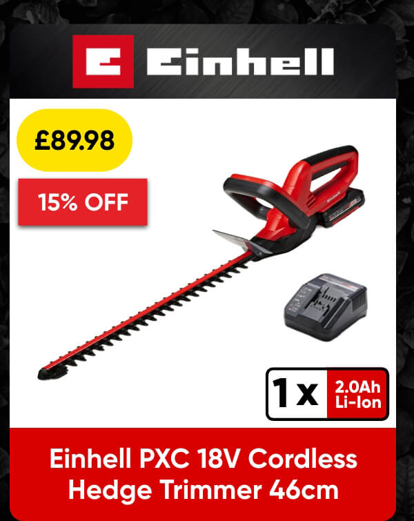 Einhell PXC 18V Cordless Hedge Trimmer 46cm 1 x 2.0Ah
