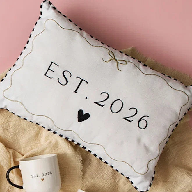Couple's Established in 2026 Cushion
