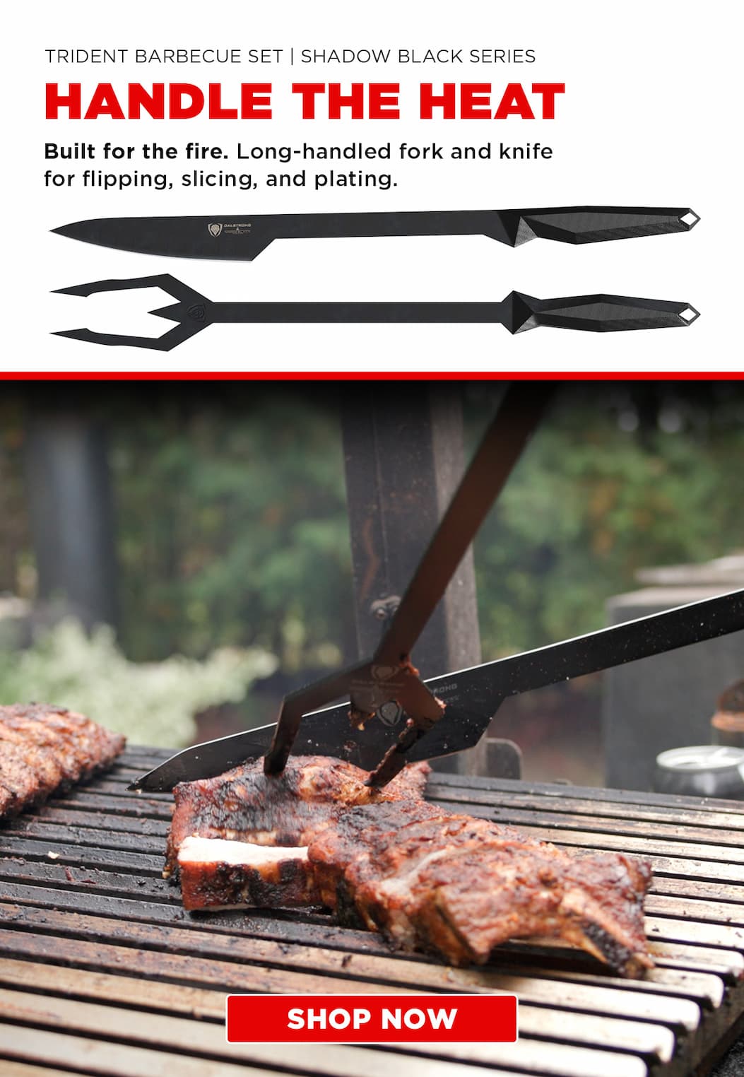 Trident Barbecue Set | Shadow Black Series 
