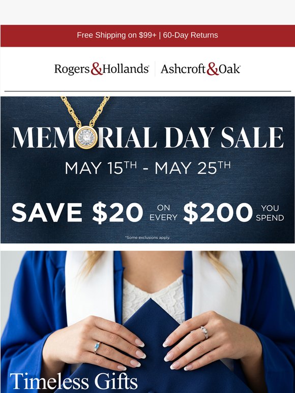 The Memorial Day Sale Starts Now!