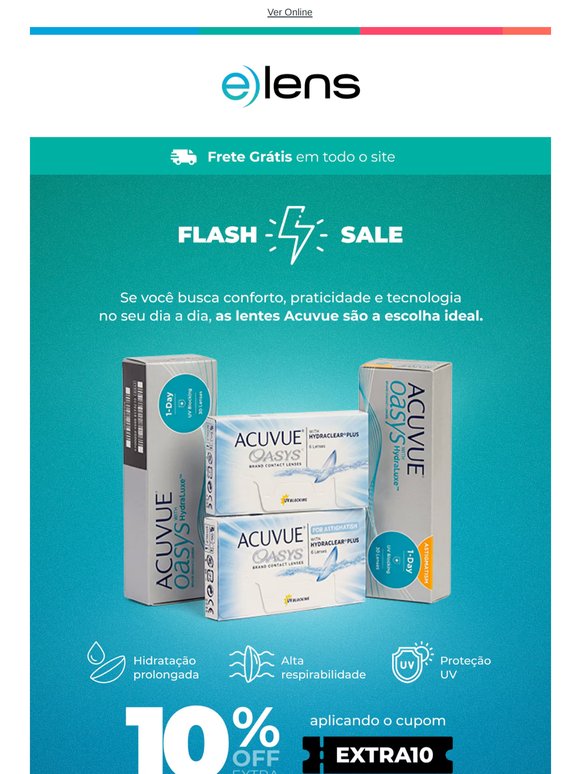 Cupom de 10% off em Acuvue!