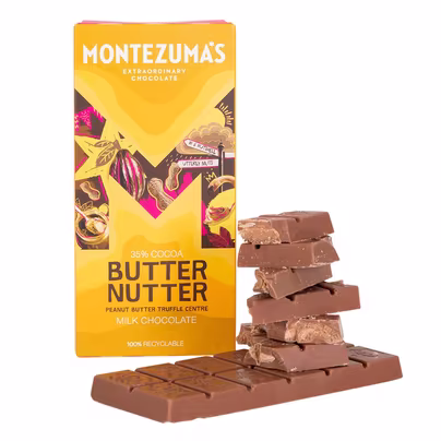 Montezuma's Butter Nutter, 35% Cocoa, Milk Chocolate With...