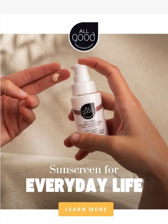 Sunscreen isn't just for the beach