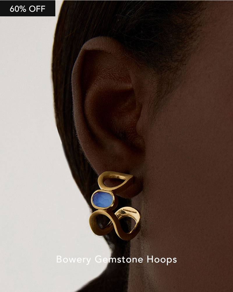 Bowery Gemstone Hoops.
